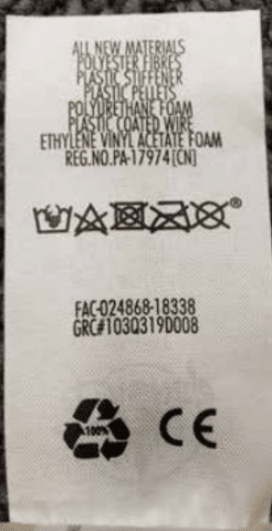 That toys tracking number can be found on the back of the tag